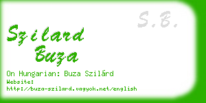szilard buza business card