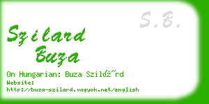 szilard buza business card
